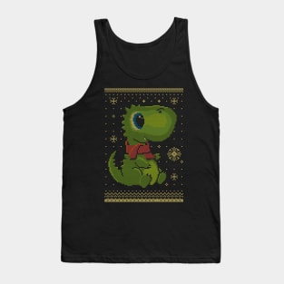 Christmas baby T-rex - ugly sweater Tank Top